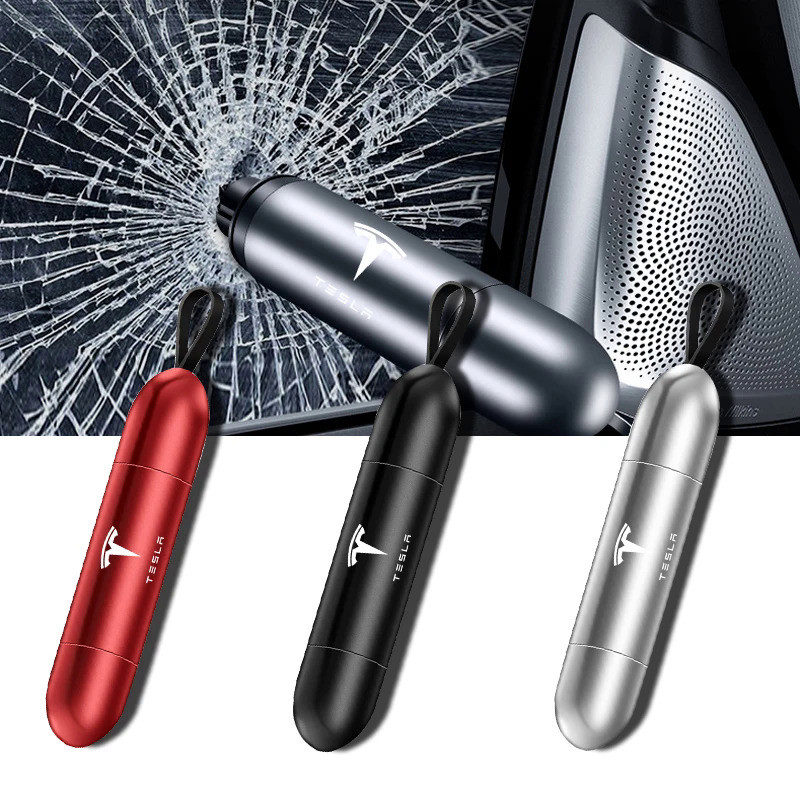 Car Safety Hammer Emergency Window Breaker Seat Belt Cutting Machine Car Goods For Tesla Model 3 202