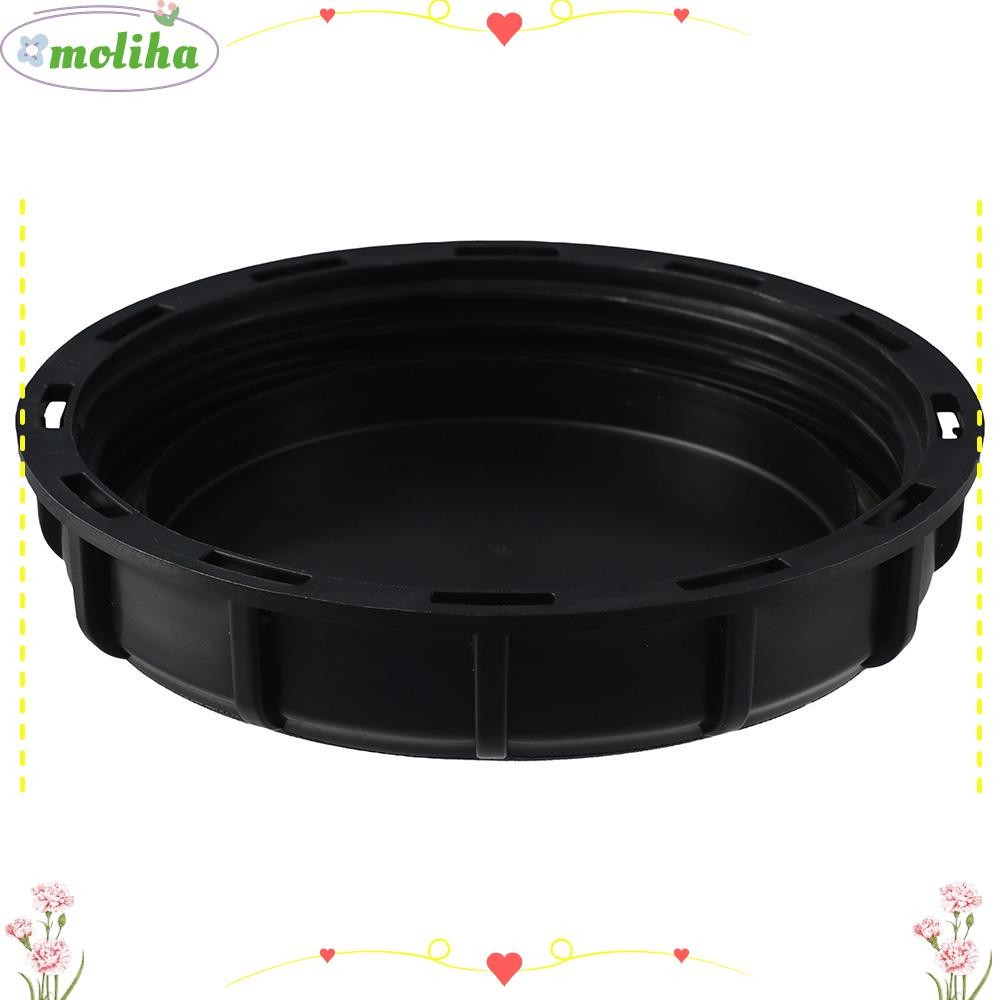MOLIHA IBC Tote Tank Cap, Polyethylene ความหนาแน่นสูง ID162 มม./6.42 นิ้ว ฝาถัง IBC, สารเคมีปกพลาสติกสีดําขนาดกะทัดรัด, ยา, อาหาร