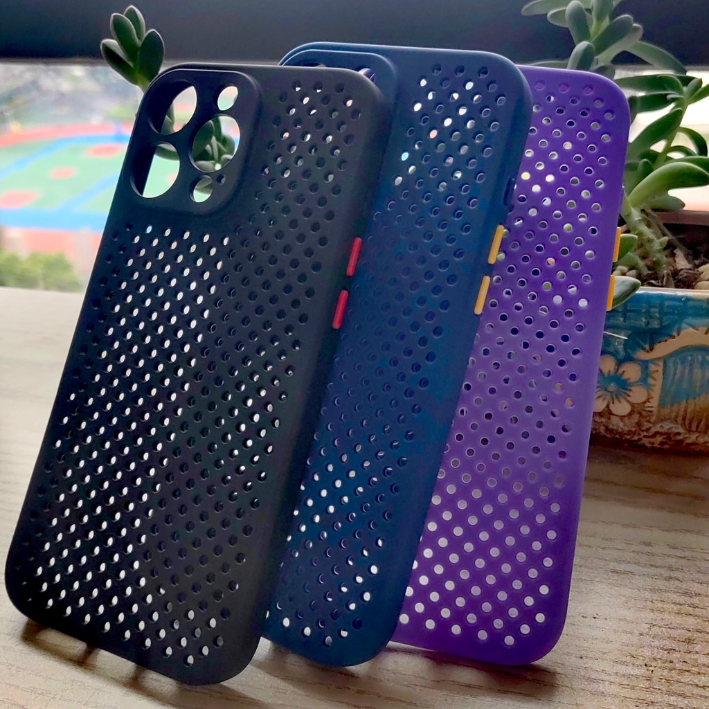 การกระจายความร้อนเคสระบายความร้อนระบายอากาศสําหรับ iPhone 12 13 Pro Max Plus Miniซิลิโคนอ่อนนุ่มฝาครอบโทรศัพท์