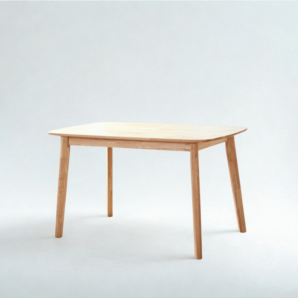 Evergreen Furniture โต๊ะทานข้าวไม้ยางพาราแท้ T-1480-F (ราคานี้เฉพาะโต๊ะ) มี 2 สีให้เลือก – โปรปัง
