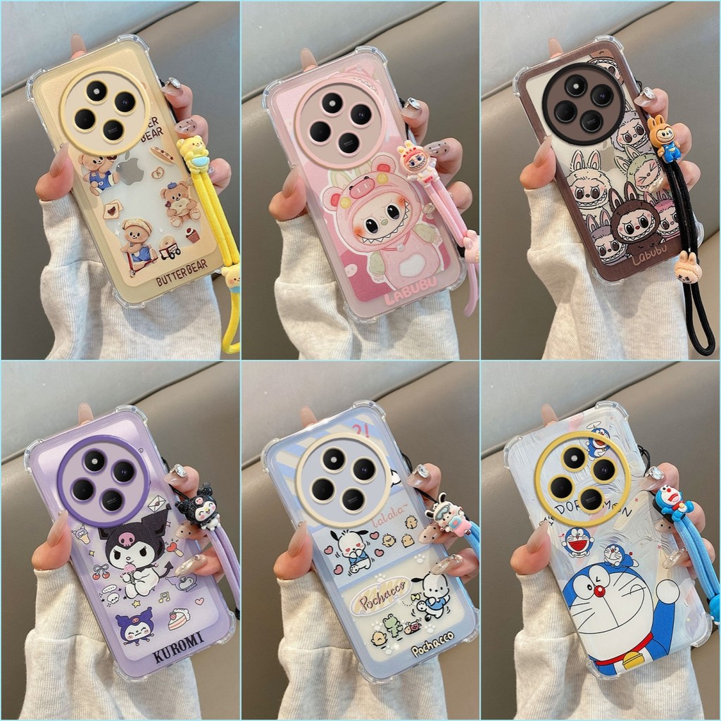 เคส Redmi 14C อะนิเมะถุงลมนิรภัยป้องกันการตกเคสซิลิโคนอ่อนนุ่ม YX1