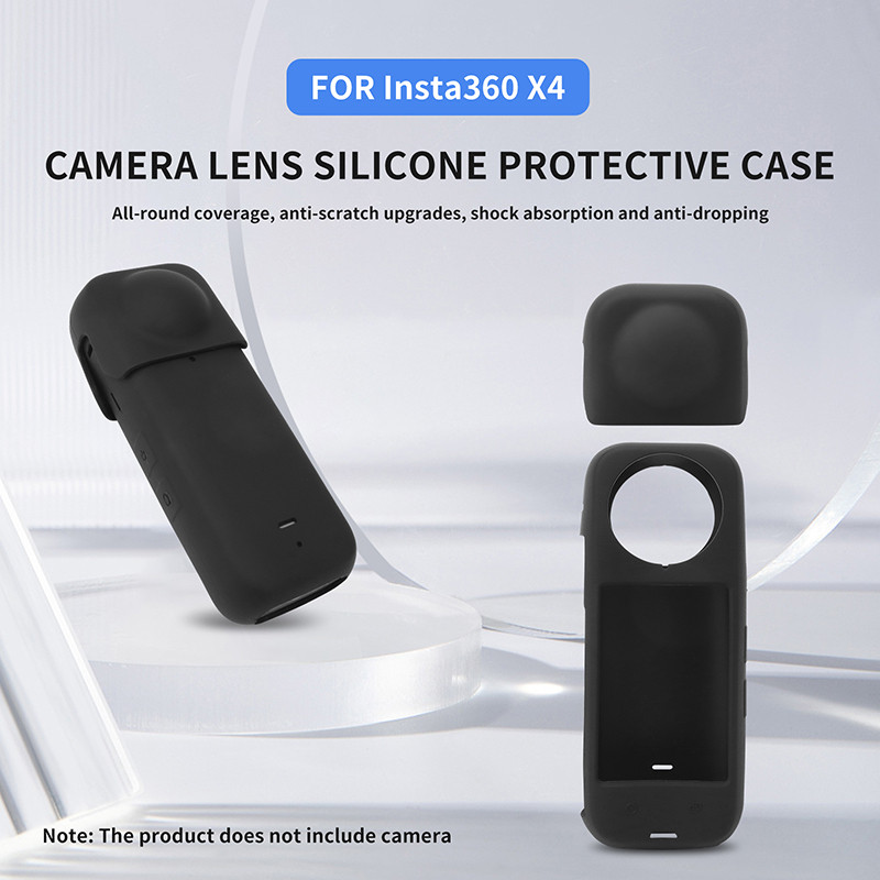 สําหรับ อินสตาแกรม360 X4 กล้องพาโนรามาซิลิโคนปกกันรอยขีดข่วนและป้องกันการหล่นร่างกายเคสป้องกันเลนส์ดูดซับแรงกระแทกอุปกรณ์เสริมกล้อง