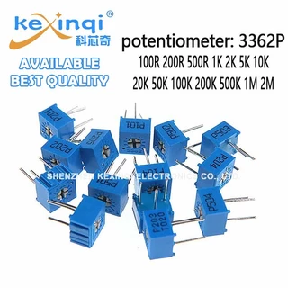 (10 ชิ้น) 3362P Potentiometer 100R 200R 500R 1K 2K 5K 10K 20K 50K 100K 200K 500K 1M 2M Ohm Resistance