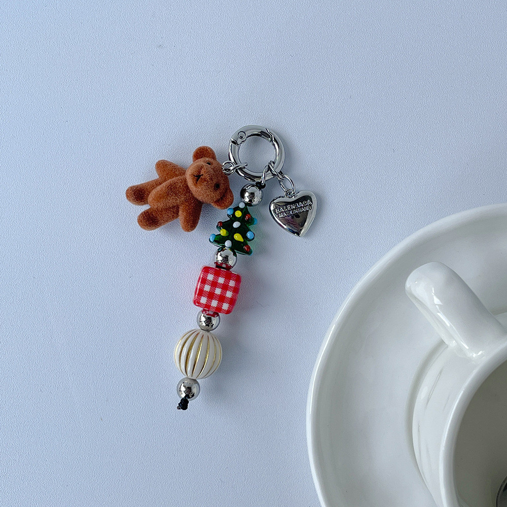 Original Designed Key Chain Y2kกระเป๋าจี้น่ารักดอกไม้หมีจี้DIYคริสต์มาสสไตล์พวงกุญแจกระเป๋าอุปกรณ์เสริม - รูปที่ 2