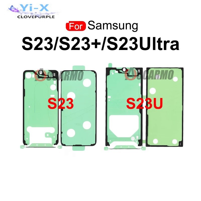 ชุดกาวกันน้ําสําหรับ Samsung Galaxy S23 Plus S22U S23 + S23 Ultra หน้าจอ LCD ฝาหลังแบตเตอรี่สติกเกอร์เทปกาว