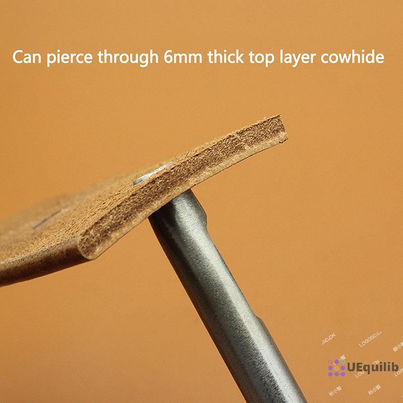 Uequilib 6 ชิ้นเครื่องมือเจาะรูหนังเหล็ก Hollow Round Hole Puncher - Sharp, เครื่องตัดกลมทนทานสําหรับสายนาฬิกา, เข็มขัด, กระดาษใหม่