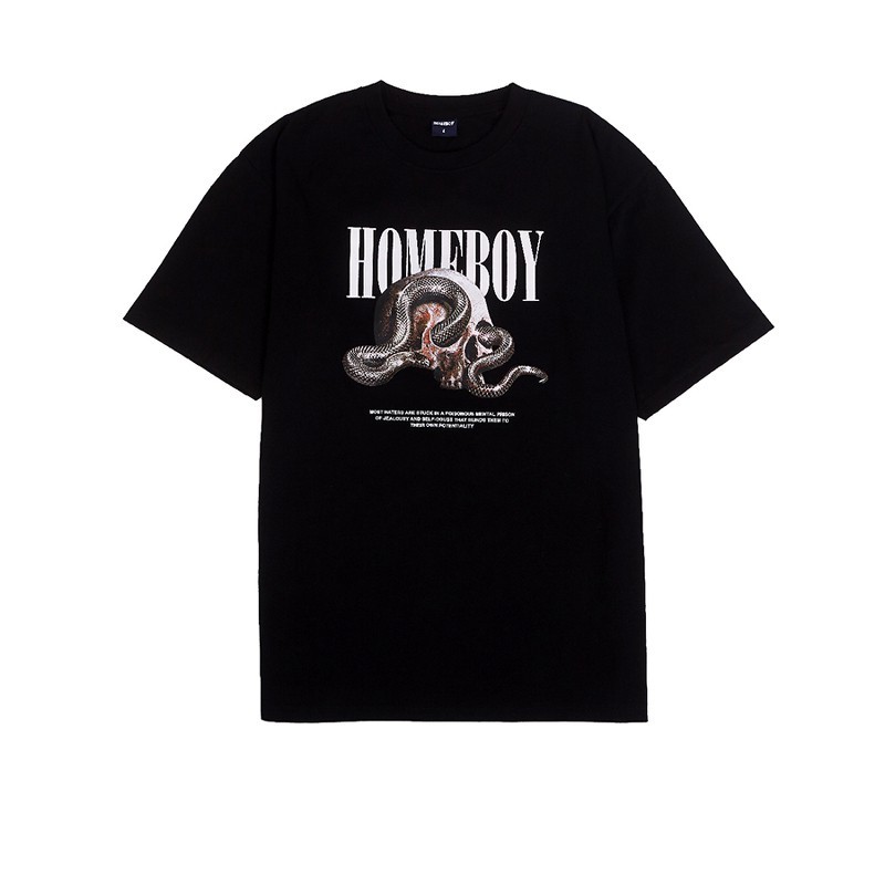 ผ้าฝ้ายแท้HOMEBOY เสื้อยืดผู้ชายลาย SNAKES-3XLSize S-5XL