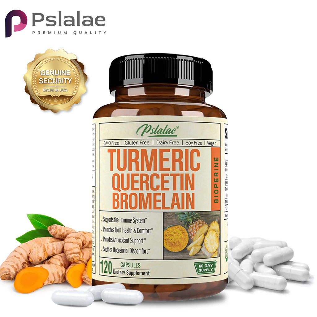 ขมิ้น, Quercetin, Bromelain Blend - รองรับระบบภูมิคุ้มกัน, ให้การสนับสนุนสารต้านอนุมูลอิสระ - 30/60/120 แคปซูล