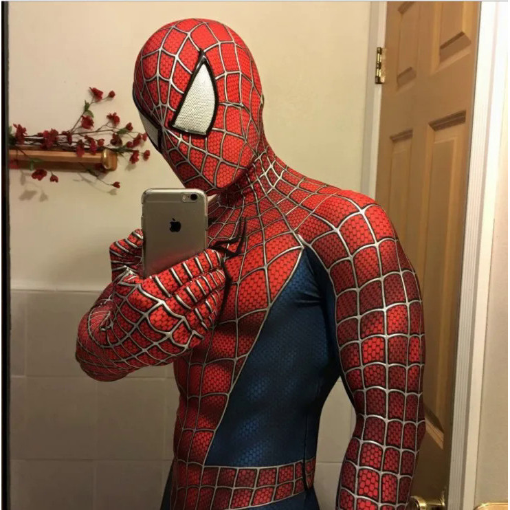 Classic Raimi Spiderman Costume Cosplay Zentai Suits Bodysuit Spandex Superhero Halloween Costume Di