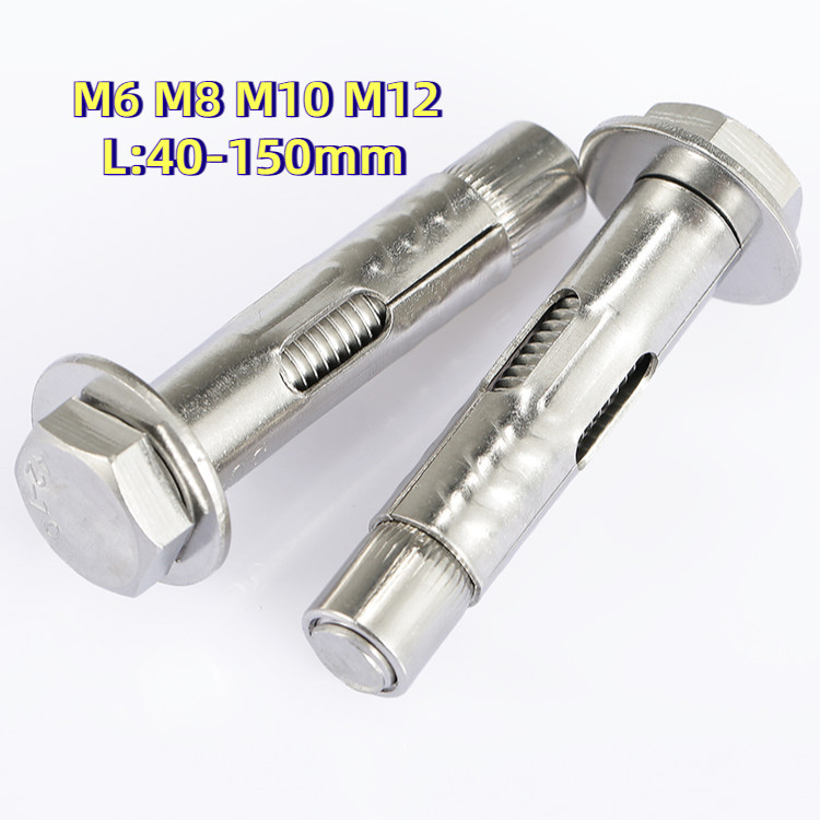 [HJC-LY-w] Sleeve Expansion Anchor Hexagon Head Bolt SUS304/พุ๊ก พุก หัว 6 เหลี่ยม โบลท์ สแตนเลส M6M8M10M12