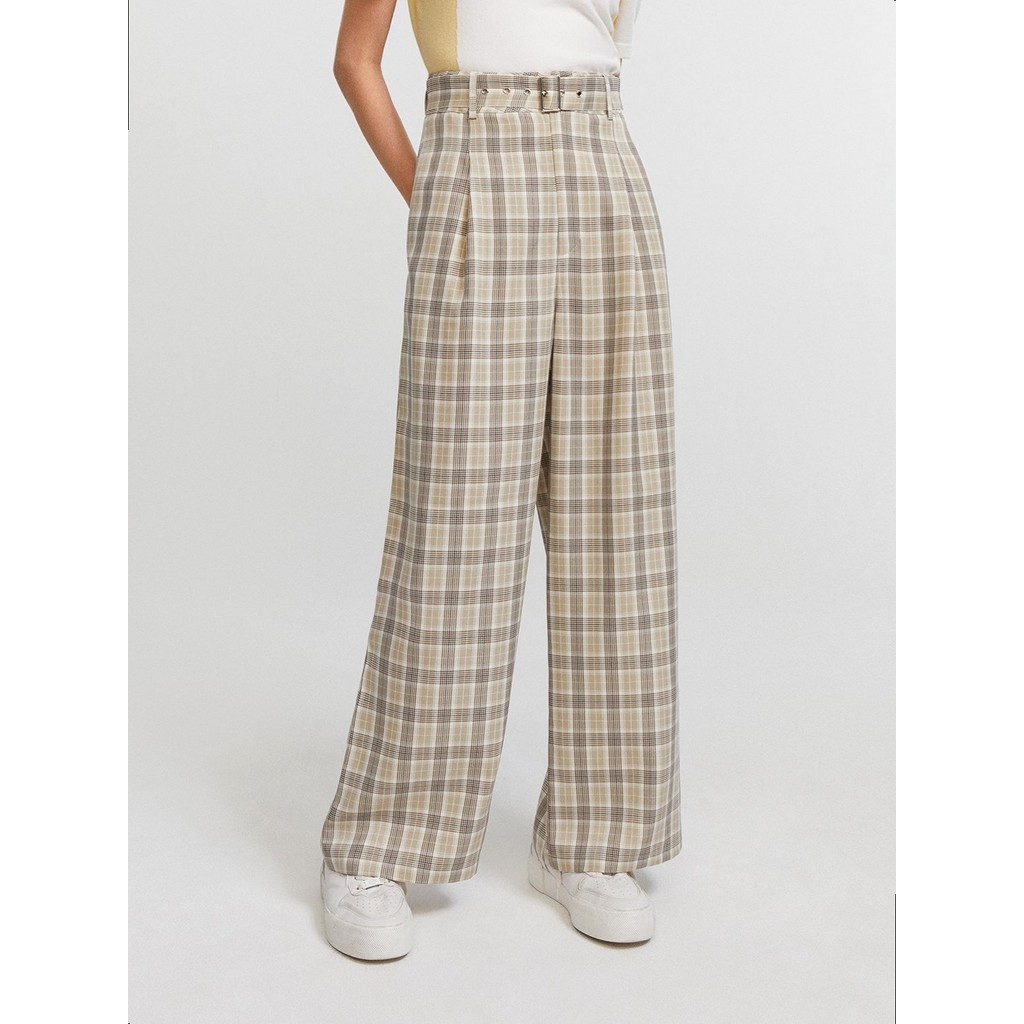 pant Cold Heart 2024 EJ/DJ กางเกงขากว้างลายสก็อต