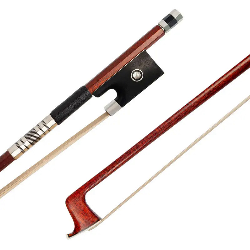 Professional 4/4 Violin Bow Hybrid Carbon Fiber Pernambuco Skin Stick Ebony Frog Violin Parts Access