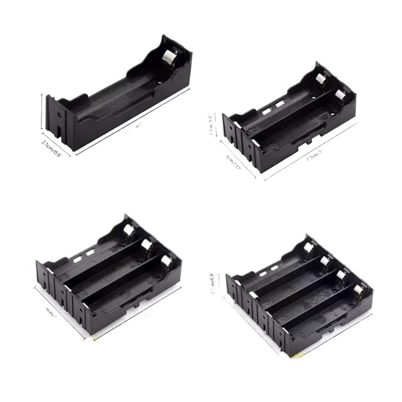 กล่องแบตเตอรี่ 18650 1 ส่วน 2 ส่วน 3 ส่วน 4 ส่วน ชุด หมุด ขนาน ที่ยึดแบตเตอรี่ลิเธียม 3.7โวลต์ ขา ทําเอง กล่องแบตเตอรี่พร้อมลวด