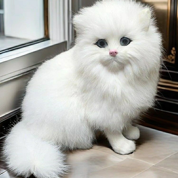 ของเล่นตุ๊กตาแมวจำลองแมวปลอมจะเรียกว่าแมวตุ๊กตาแมวของขวัญของขวัญสัตว์เลี้ยงน่ารักสำหรับสาวๆ