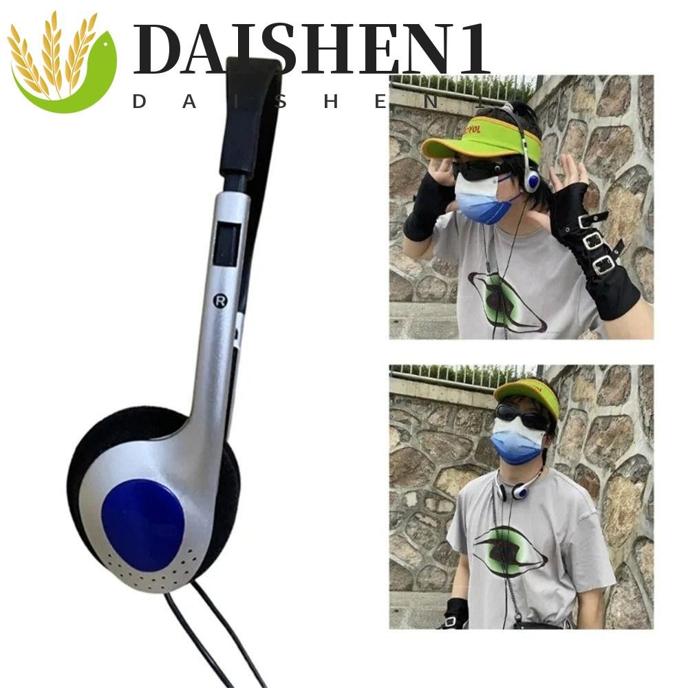 Daishen1 หูฟังแบบมีสาย Y2k 3.5 มม. 80s 90s สไตล์วินเทจย้อนยุค สําหรับ CD Walkman Mp3