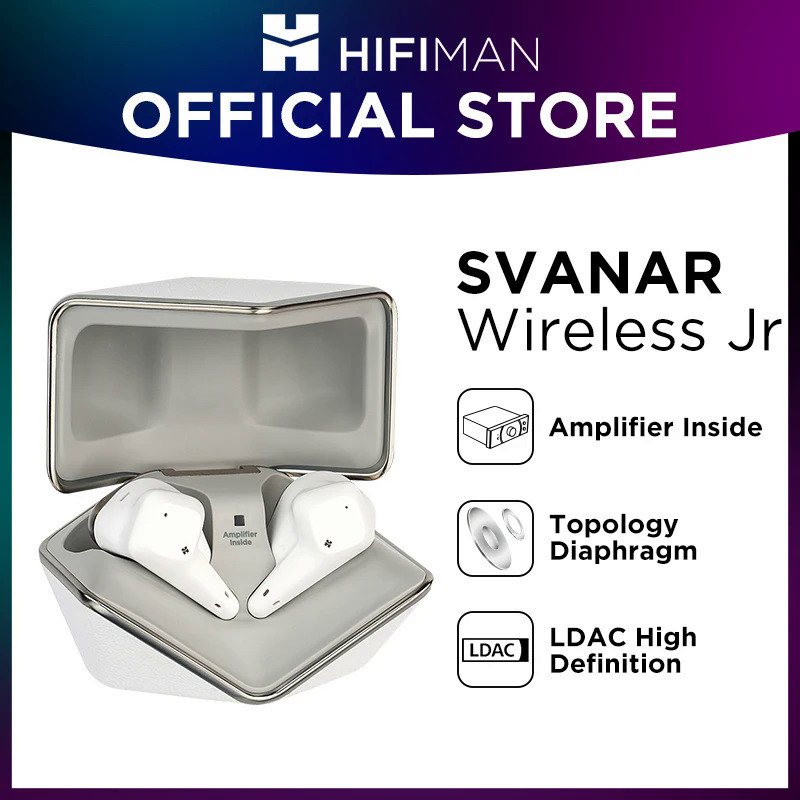 HIFIMAN SVANAR Wireless Jr. Noise Cancelling Bluetooth In-Ear Hi-Fi Earphones with Amplifier Inside,