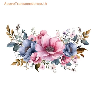 Above สติ๊กเกอร์ติดห้องน้ําสติ๊กเกอร์ดอกไม้ห้องน้ํา Self-กาว Paing สติ๊กเกอร์กันน้ําฝาชักโครกติดผนังห้องน้ํา TH