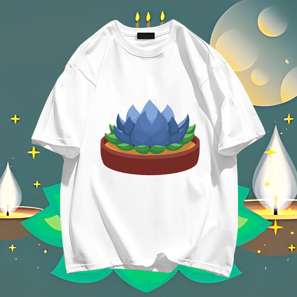 2024 ใหม่ Loi Krathong ลอยกระทง ผู้ชายและผู้หญิงผ้าฝ้ายรอบคอพิมพ์เสื้อยืดคู่รัก TP33 S-5XL