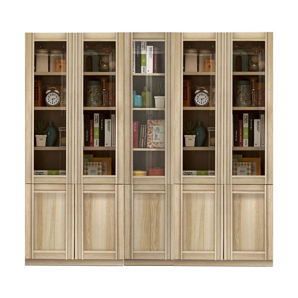 SB Design Square ชุดตู้หนังสือ ขนาด 200 ซม. รุ่น Lybrary สีโอ๊ค แบรนด์ KONCEPT FURNITURE