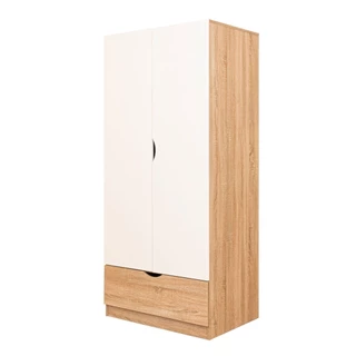 SB Design Square ตู้เสื้อผ้าบานเปิด ขนาด 80 ซม. รุ่น Havin สีขาว (80x58x180 ซม.) แบรนด์ KONCEPT FURNITURE