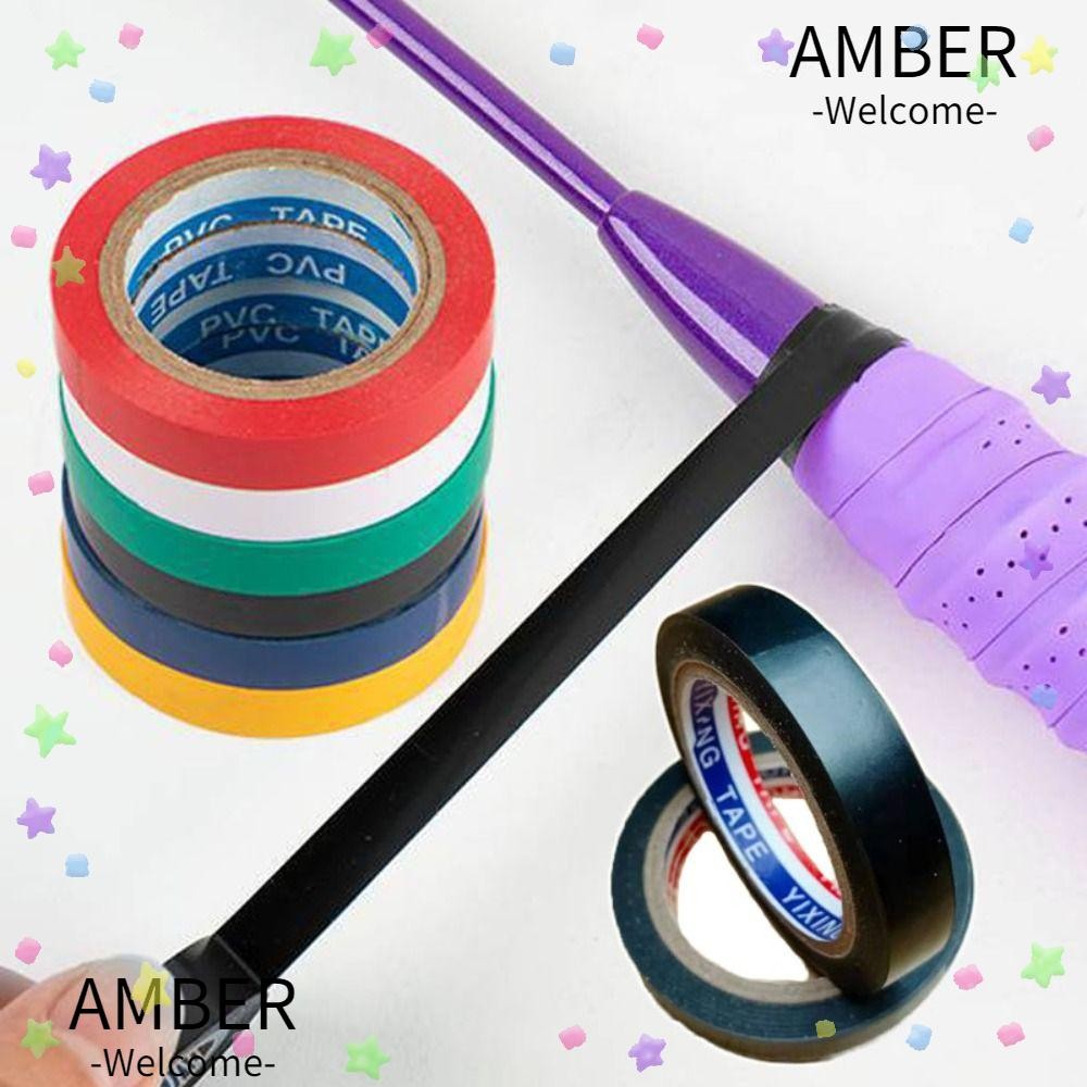 Amber Overgrip End สติกเกอร์,Multicolor Anti-slip Handle Sweat Band เทปปิดผนึก,เครื่องมือเทนนิส Racquet อุปกรณ์เสริมตกปลา Rods Sweatband Fixing Stripe