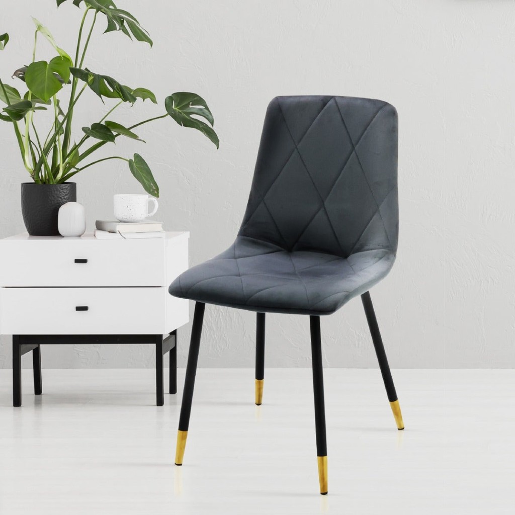 SB Design Square เก้าอี้เหล็กเบาะผ้า รุ่น Lenox สีดำ (45x55x86 ซม.) แบรนด์ STONE GALLERIA
