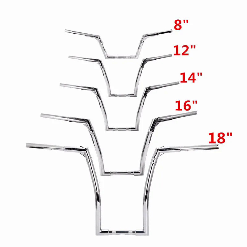 TT รถจักรยานยนต์8 "10" 14 "16" เพิ่มขึ้น1-1/4 "มือจับสำหรับ Harley Sportster XL883 1200 flst fxst