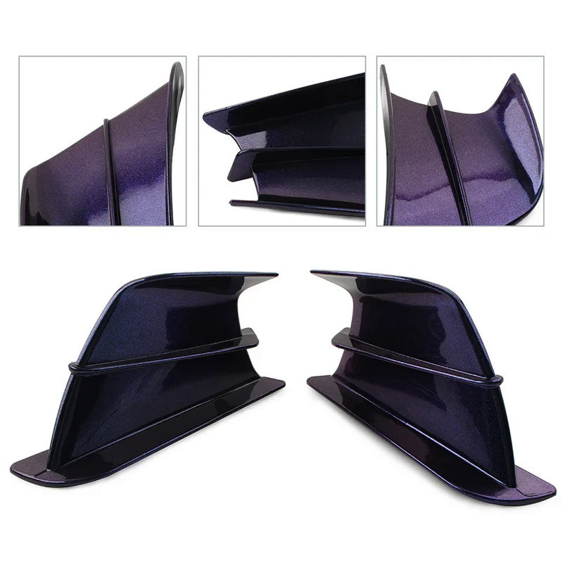 Mo 2Pcs Universal Motorcycle Winglet Aerodynamic Wing Kit Spoiler For Honda CBR650R CBR650F CBR500R 
