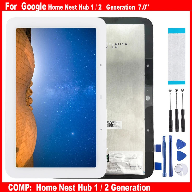 Aaa สําหรับ Google Home Nest Hub 1 รุ่น/2 รุ่น 7.0 จอแสดงผล LCD Touch Screen Digitizer Assembly Replacement Parts