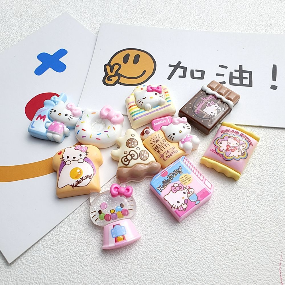ใหม่การ์ตูนน่ารักแมวชุดเรซิ่นอุปกรณ์เสริมครีมกาวทําเองเคสโทรศัพท์อุปกรณ์ผมรองเท้าหัวเข็มขัดอุปกรณ์เสริมความงาม
