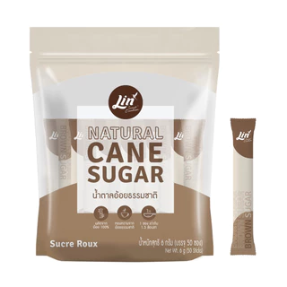 ลิน น้ำตาลทรายธรรมชาติชนิดซองยาว (Natural Brown Stick Sugar)