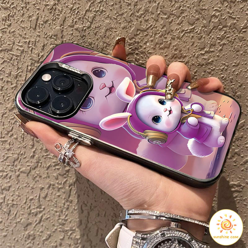 🔥GOOD🔥 เคส iPhone เรียบง่ายสไตล์อะนิเมะกระต่ายแฟชั่น 3 มิติ ไอโฟน11 For iPhone12 13 14 15 16 Pro MAX X XS XR XS 7 8Plus
