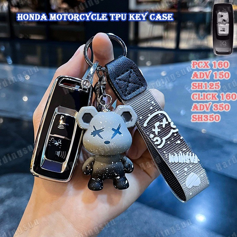 เคสกุญแจสําหรับฮอนด้า pcx160 giorno adv150 sh125 click160 adv350 sh350 เคสกุญแจแฟชั่น เคสกุญแจ tpu เ
