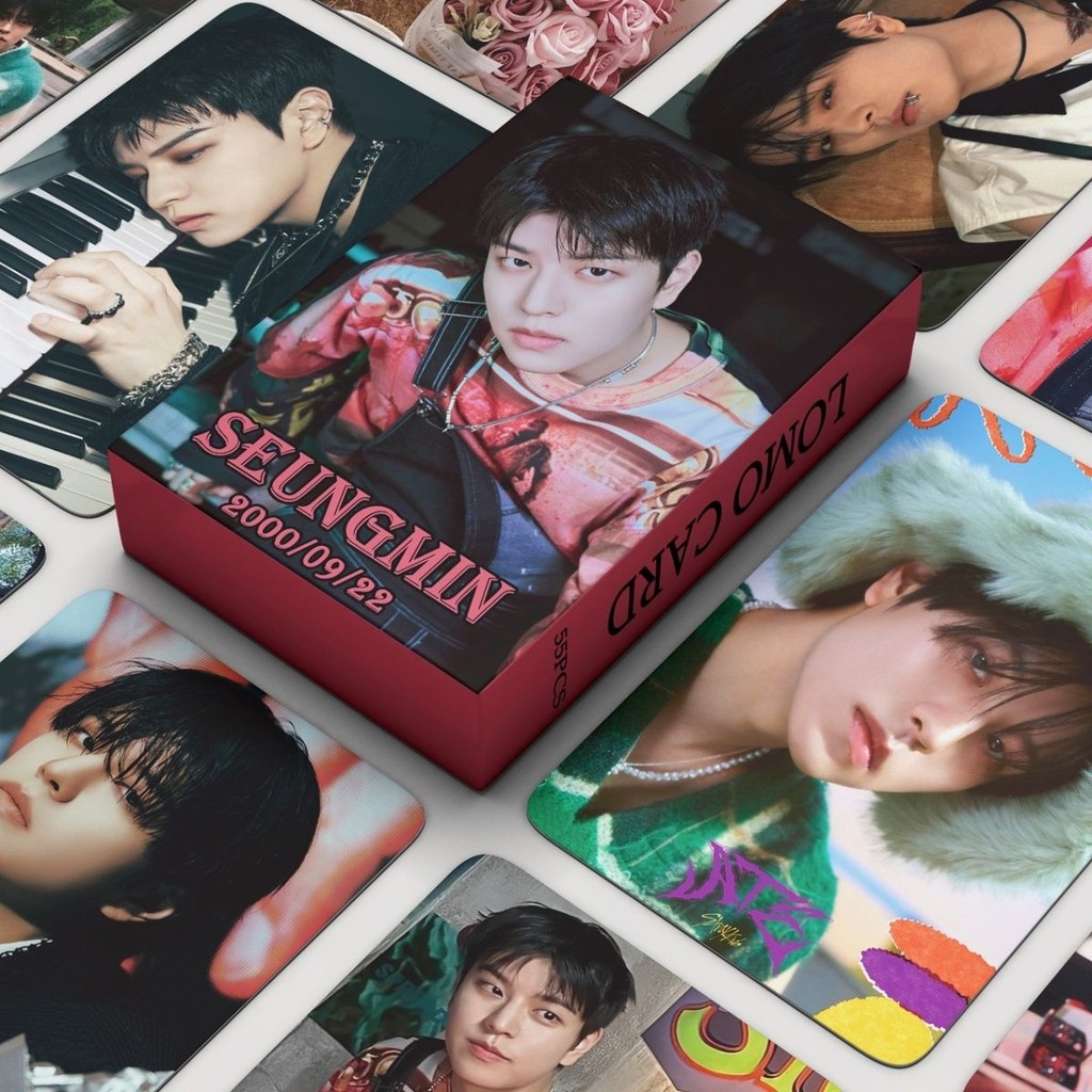 55 Stray Kids Photocards อัลบั้มสินค้าทําการ์ดจริงโฮมเมด Jin Seungmin ATE การ์ด Seungmin RXK + 1RXK