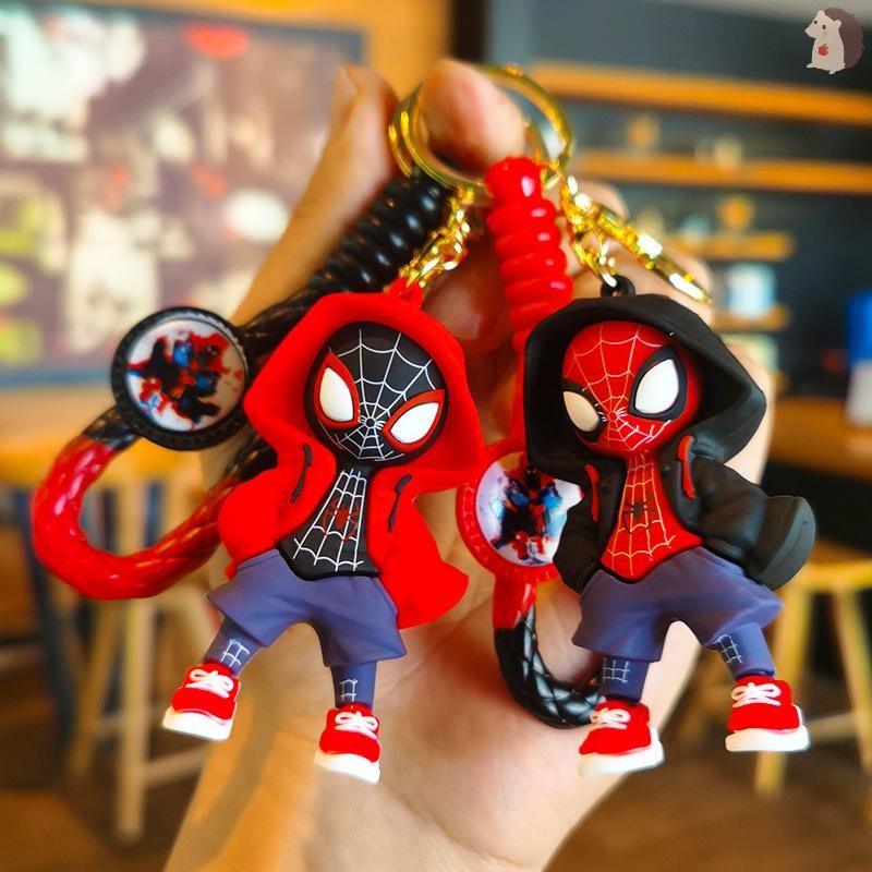 [IN] น่ารักการ์ตูน Spiderman พวงกุญแจซิลิโคน Marvel Superhero จี้ Keyrings เครื่องประดับ Disney Keyholder สําหรับกระเป๋าอุปกรณ์เสริม TH