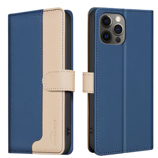 เคส Case for iPhone 17 Air 17e 16e 16 15 14 Plus ไอโฟน 13 12 Pro Max เคสโทรศัพท์หนังฝาพับพร้อมช่องใส่บัตรสําหรับ Splice Color PU Leather Flip Cover Magnetic Wallet With Card Slots Soft TPU Shell ซองมือถือ BF33