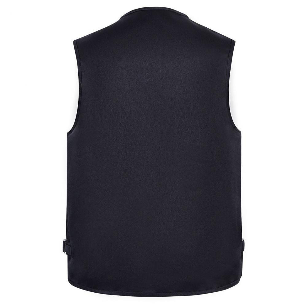 เสื้อกั๊กหลายกระเป๋าสําหรับผู้ชาย,เสื้อแจ็คเก็ตซิป,เสื้อลําลองฤดูใบไม้ผลิและฤดูใบไม้ร่วง เอ็กแอล-4เอ็กแอล!