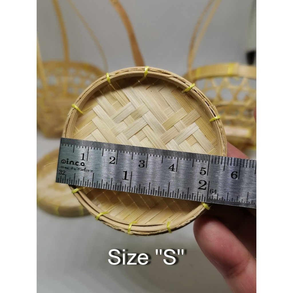 Set หาบจิ๋ว หาบเปล่า หาบไม้ไผ่ #ของจิ๋ว #Dollhouse - รูปที่ 2