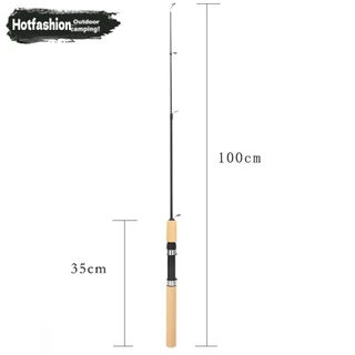 60/80/100 ซม.คาร์บอนปลาเสากุ้งฤดูหนาวตกปลาน้ําแข็ง Rod River Tackle Pesca