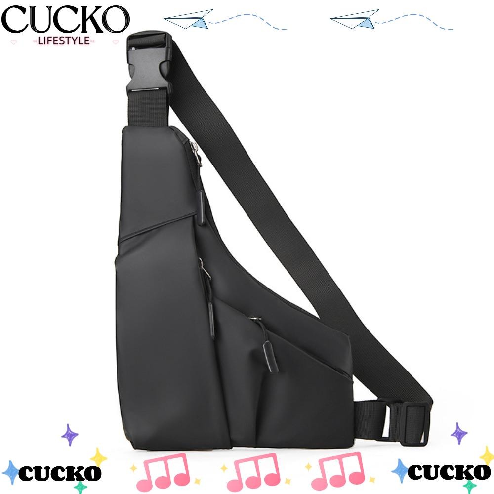Cucko Underarm Wrap กระเป๋าคาดหน้าอก, กระเป๋าคาดเอวสไตล์สตรีทกันน้ํา, กระเป๋าสะพายข้างแฟชั่นไนลอนสีทึบกลางแจ้ง