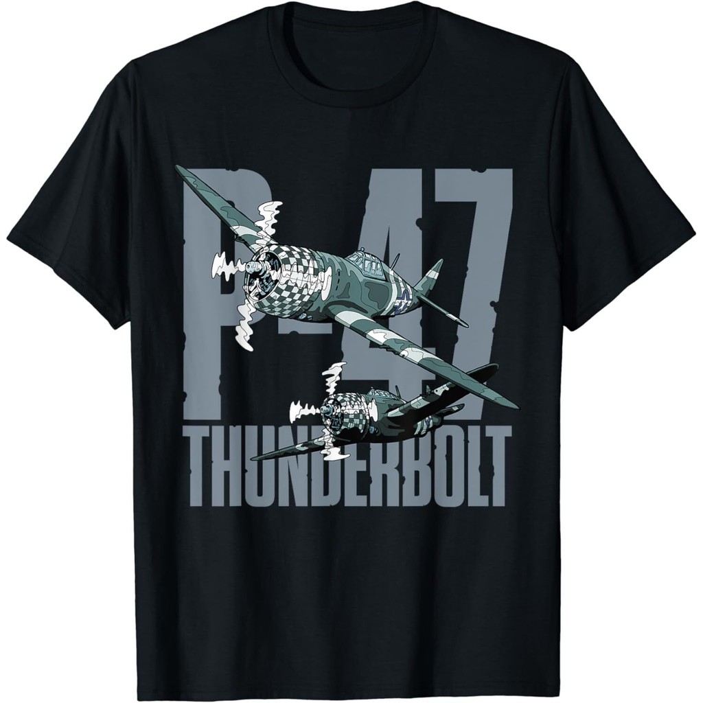 P-47 Thunderbolt Wwii History Aircraft Air Force Tee เสื้อยืด