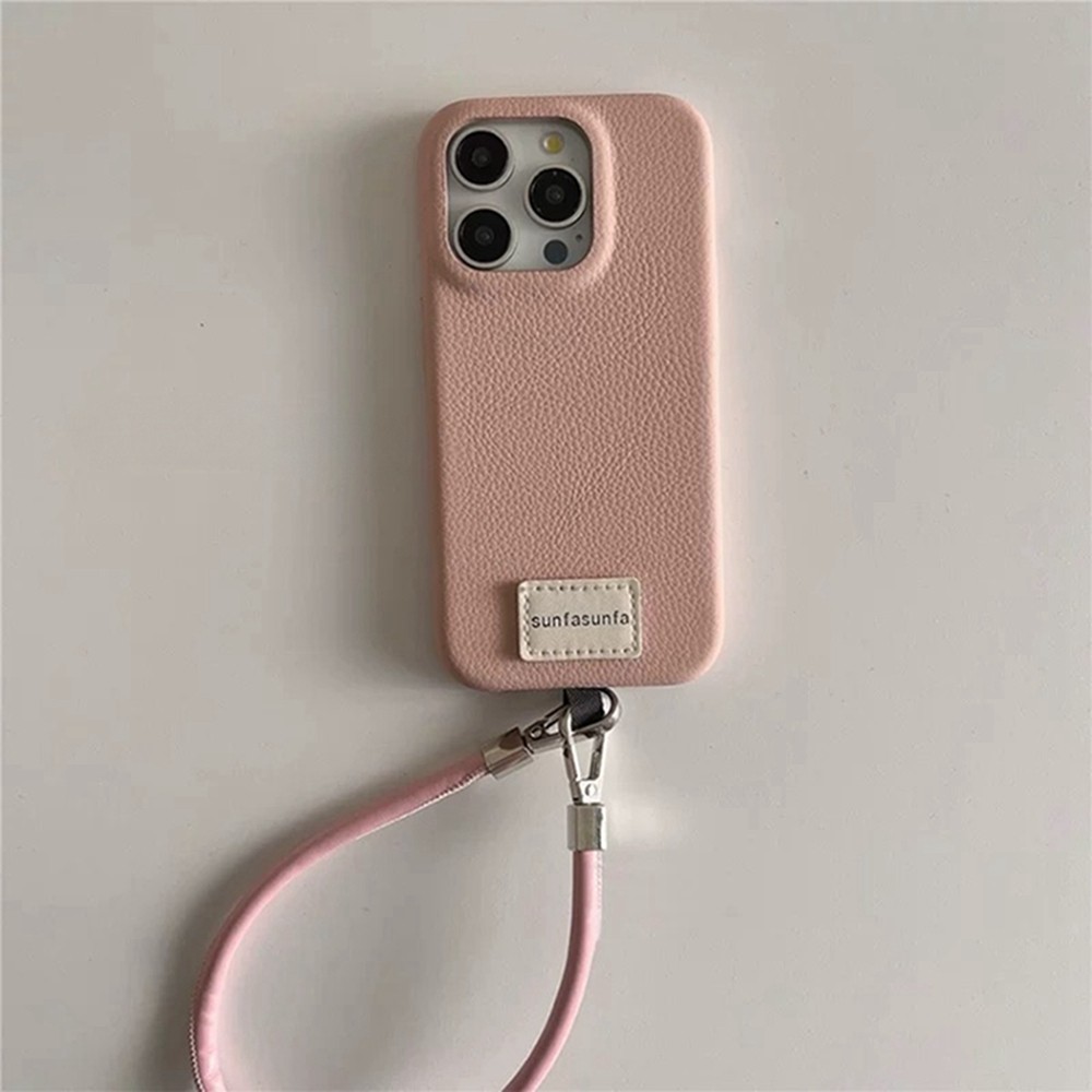 หรูหราหนัง Lanyard เคสโทรศัพท์สําหรับ IPhone 11 13 15 12 14 16 Pro Max Plus 16Pro 15Pro 14Pro 13Pro 12Pro Max 15Plus กรณี Soft Protector Chain กันกระแทกสายคล้องฝาครอบ