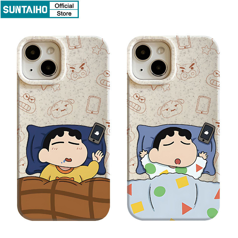 Suntaiho เคสไอโฟน ตลกน่ารักปลอกอะนิเมะ Sleeping Boy รูปแบบเคสโทรศัพท์สําหรับ Iphone 16 15 14 13 12 11 Pro Max IP 7 8 Plus Iphon X Xs XR Xs Max Silicon Soft Premium กันกระแทกปกหลัง