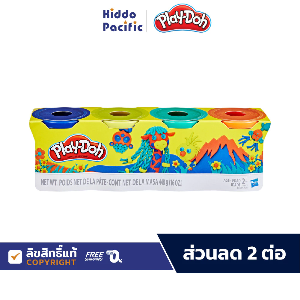 PLAY-DOH WILD ขนาด 4 ออนซ์ 4 สี