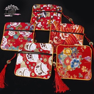 เจรีมี1 สไตล์จีนกระเป๋าเหรียญ,ผ้า มาเนกิ เนโกะ ผ้ากระเป๋าสตา…