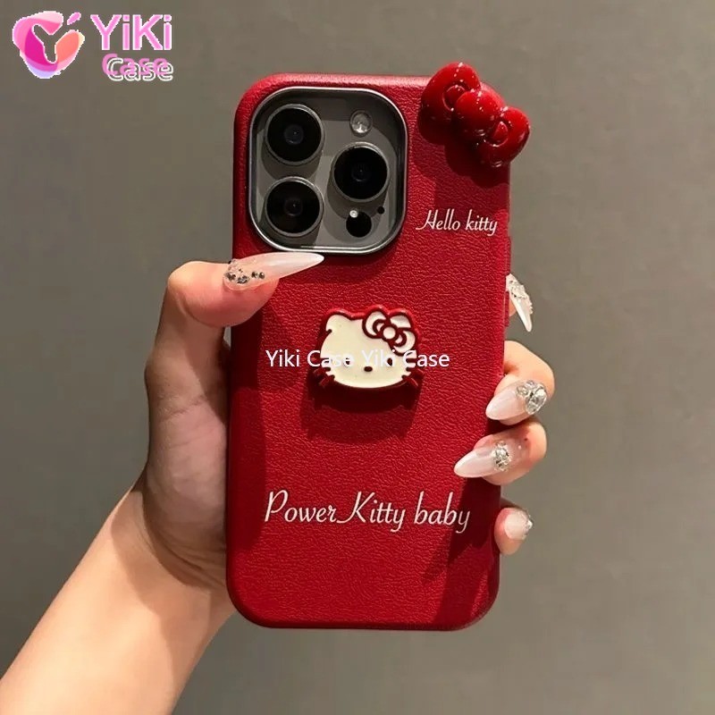 สําหรับ Samsung Galaxy S25 S24 Ultra S23 S22 Plus S20 FE So Sweet Kitty Baby Bowknot หรูหราหนังสไตล์นุ่มเคสโทรศัพท์
