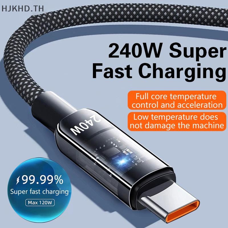 [ดีกว่า] 240w สาย USB Type C สายชาร์จเร็วสําหรับแท็บเล็ตแล็ปท็อป IPhone 16 15 Samsung Xiaomi 15 Huawei โทรศัพท์ USB C สายชาร์จ 1m 2m [สวย]