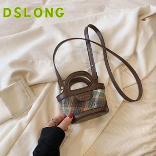 DSLONG กระเป๋าสะพายไหล่ หนัง Pu ขนาดเล็ก ทนต่อการสึกหรอ ล้าง…