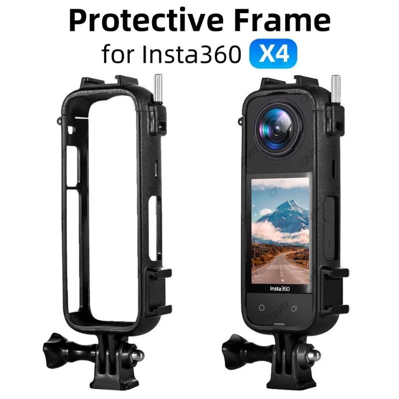 สําหรับ Insta360 X4 อุปกรณ์เสริมกรอบป้องกัน PC Hardshell Case กรอบทนทานพร้อมที่วางรองเท้าเย็น