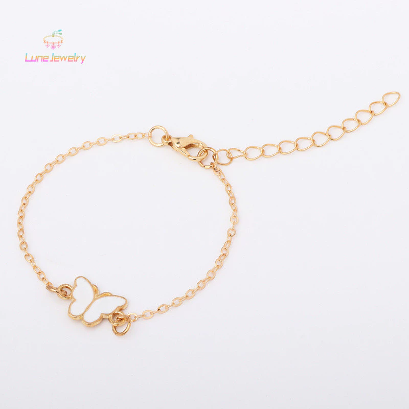 COD💖สร้อยข้อมือรูปผีเสื้อ แฟชั่น เรียบง่าย หวานเ สำหรับผู้หญิง ข้ากับทุกการแต่งกาย สร้อยข้อมือปรับได้-Lune thumbnail 7